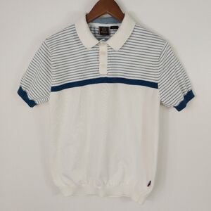 Merc London Blake Knitted Polo Shirt Size Medium